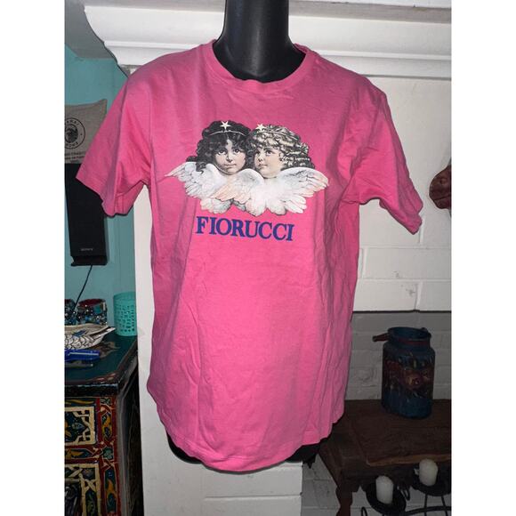 NEW FIORUCCI PINK ANGELS LOGO TEE M MADE IN ITALY - Picture 1 of 8